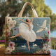 Swan Ballet Elegance | Handmade Quilted Tote