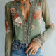 Penelope | Bohemian Floral Printed Lace Blouse