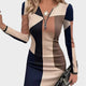 Earla | V-Neck Printed Zip-Up Dress