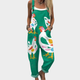 Comfortable Printed Overalls