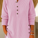 Willow - Casual Ribbed Long Sleeve Henley Top